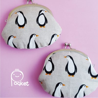 がま口ポーチ【ペンギン】